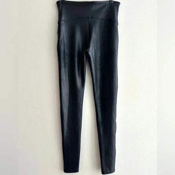 SPANX Faux Leather Leggings, Very Black, Size Medium - Picture 16 of 16